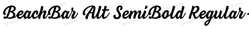 BeachBar Alt SemiBold Regular字体转换